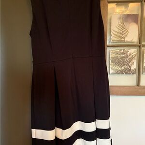 Calvin Klein Black and White Midi Dress